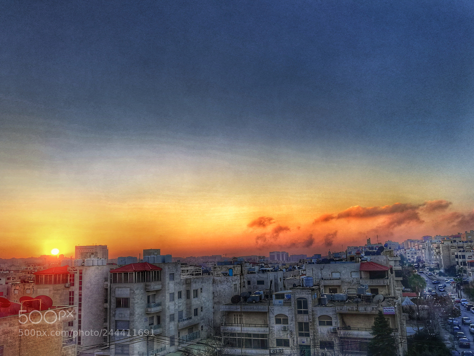HUAWEI Mate 10 Lite sample photo. Orange sky line photography