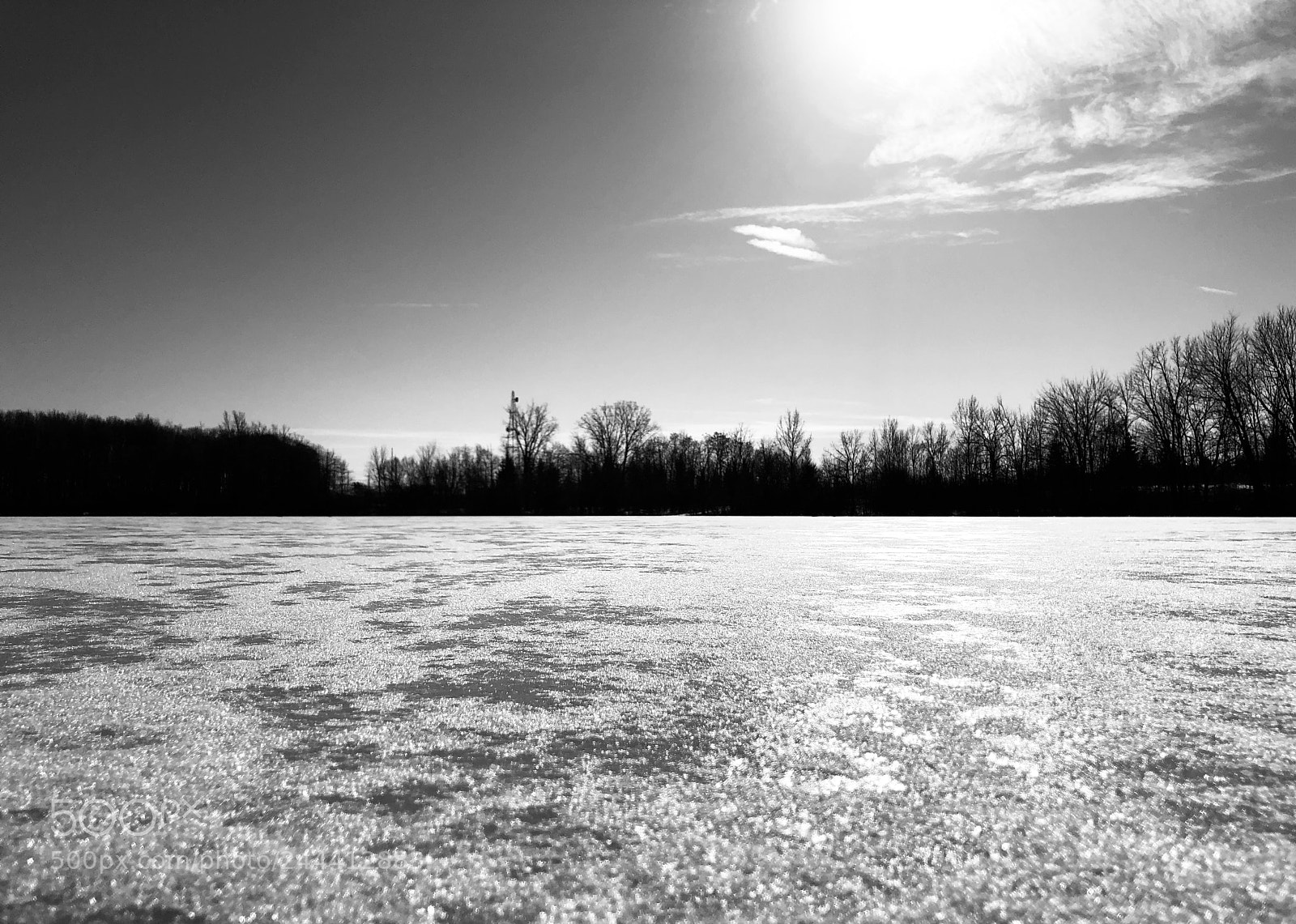 Apple iPhone 8 Plus sample photo. Frozen pond photography