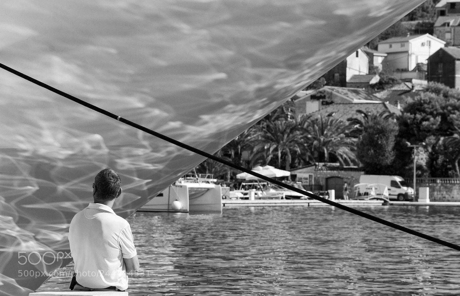 Nikon D7100 sample photo. Man with luxury yacht photography