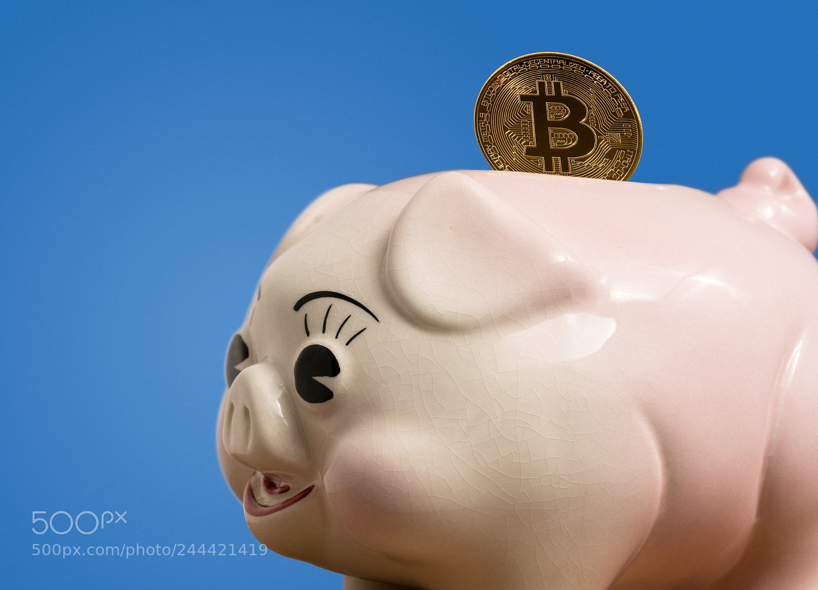 Sony a7R II sample photo. Single bitcoin coin being photography