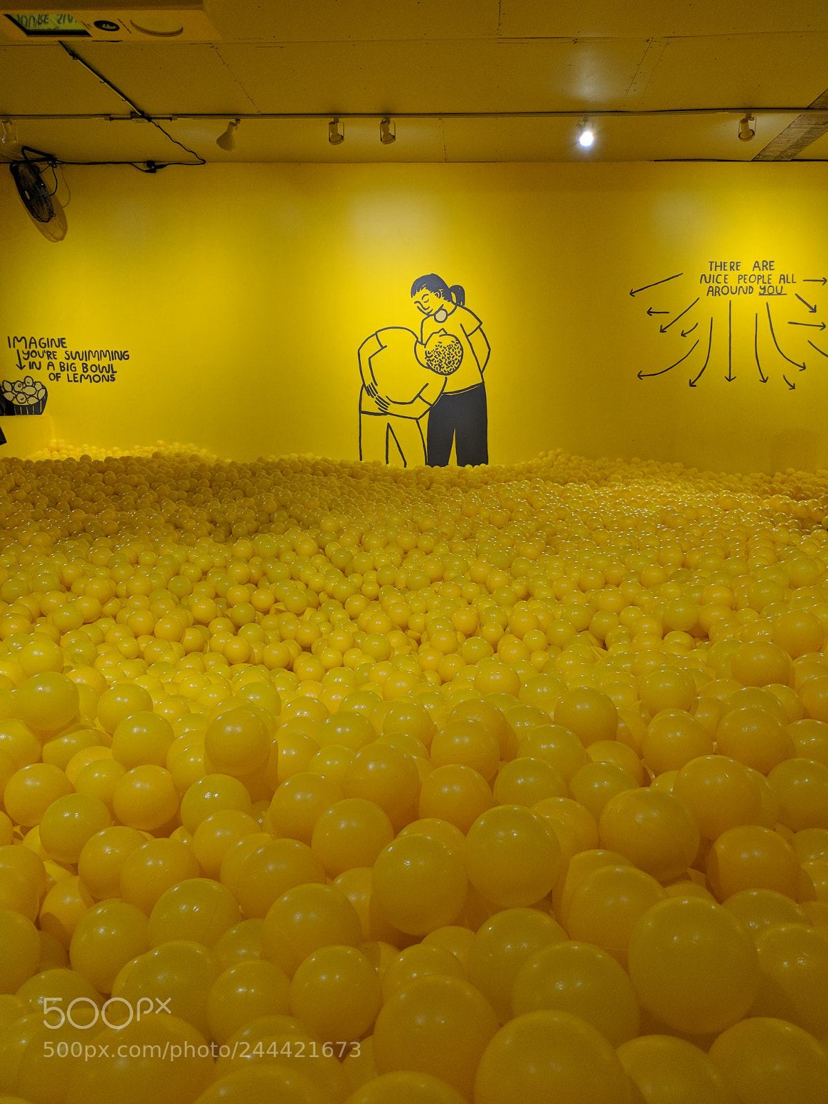 Google Pixel 2 sample photo. Yellow balls pit photography