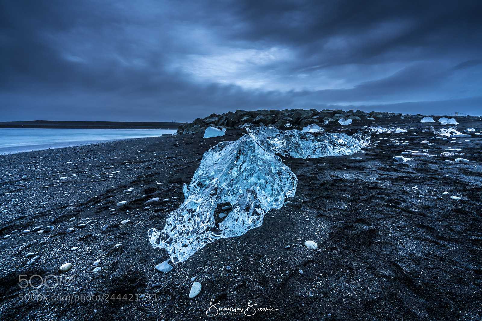 Sony a7R II sample photo. Ice on black beach photography