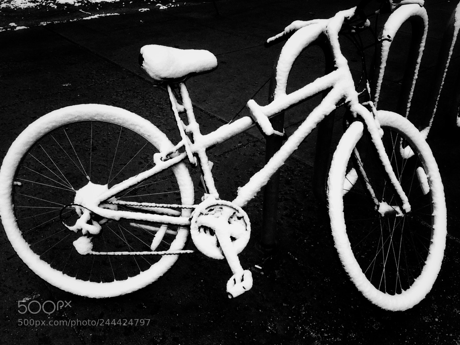 Apple iPhone 6s sample photo. Snow bike photography