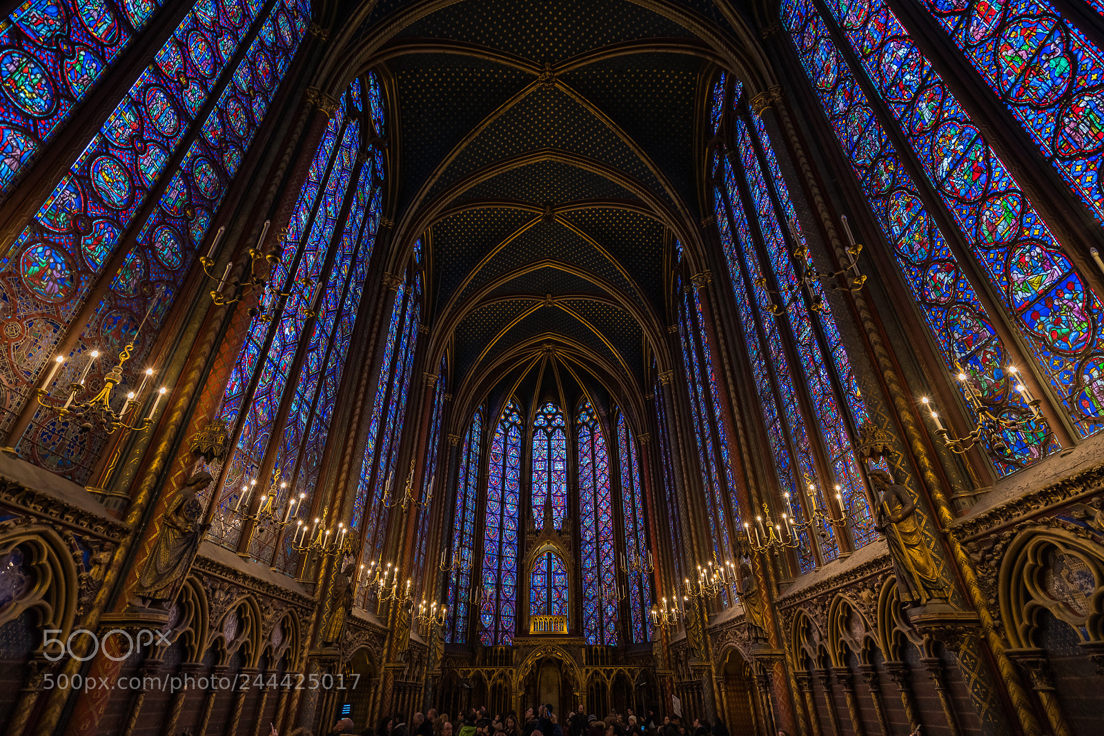 Sony a7R III sample photo. Blue stained glass photography