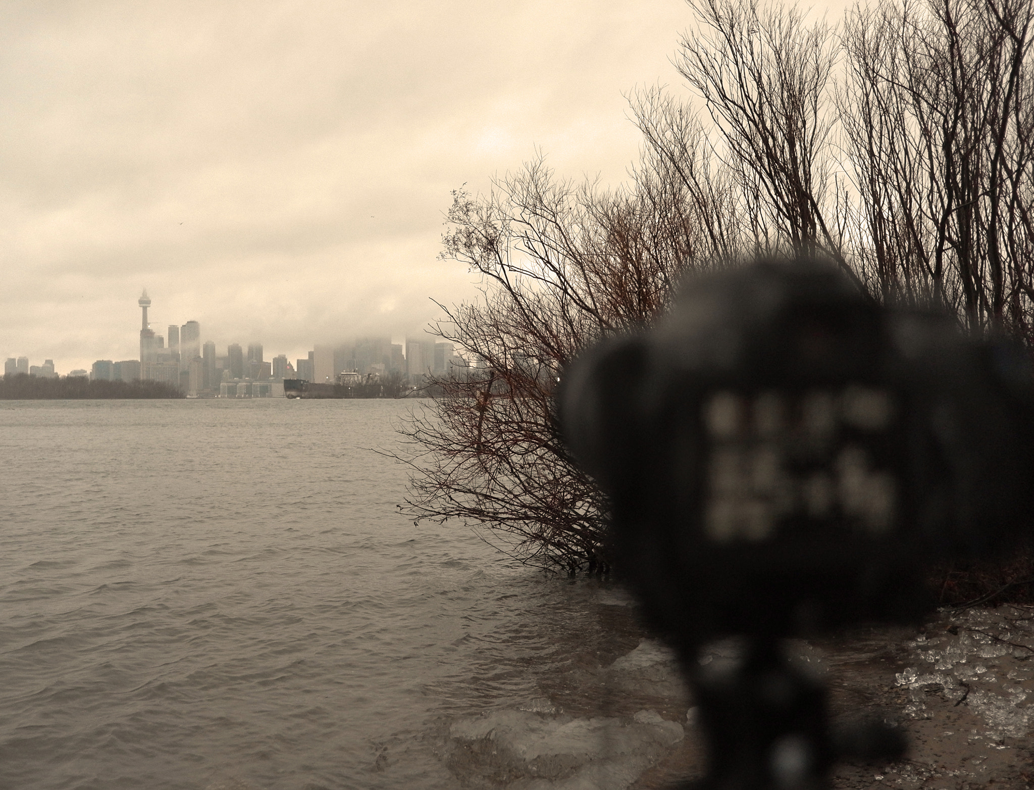 Leica X-U (Typ 113) sample photo. Toronto skyline cloaked in clouds photography
