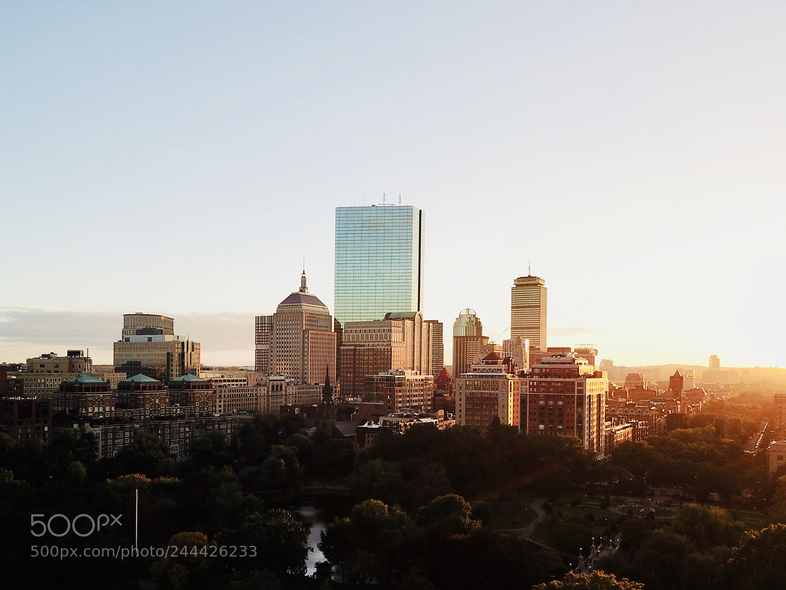 DJI FC220 sample photo. Boston skyline photography