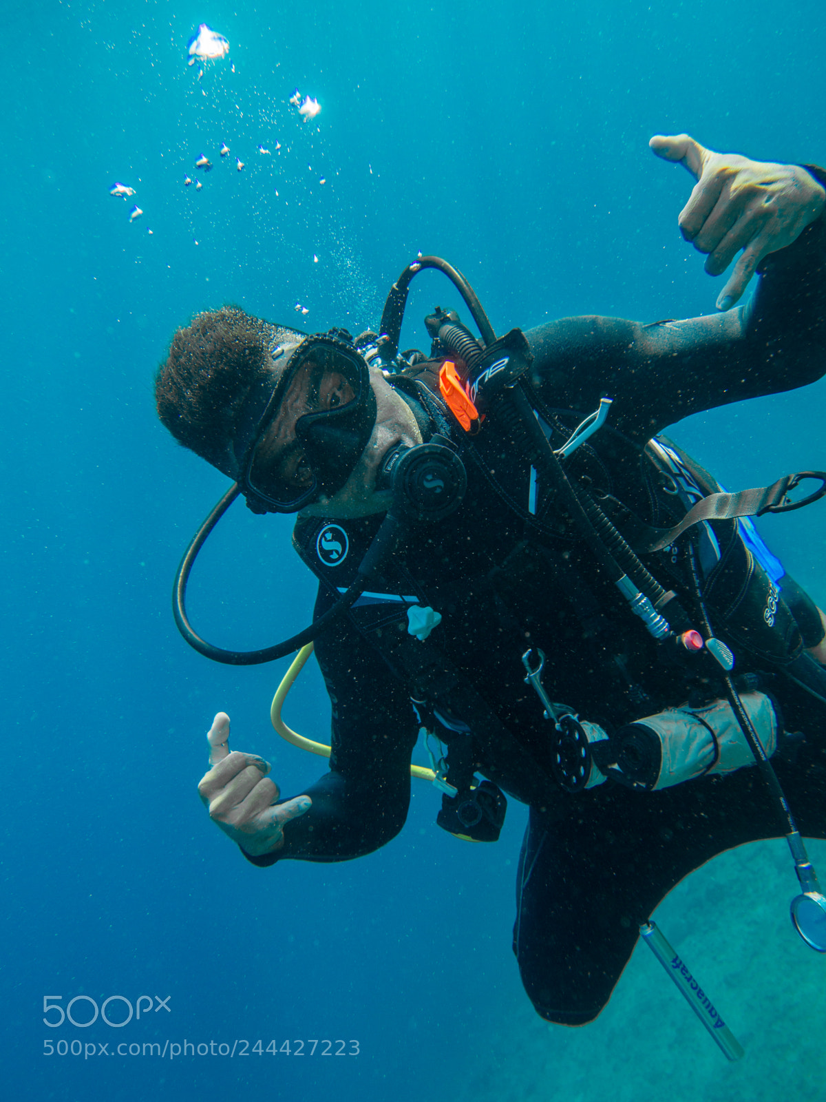 Olympus OM-D E-M10 sample photo. Diver underwater photography