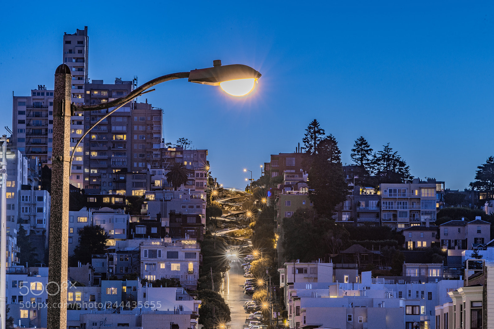 Nikon D610 sample photo. Lombard street lamp photography