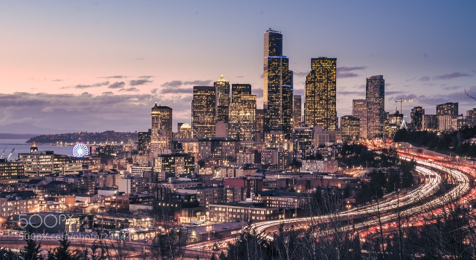 Nikon D600 sample photo. Seattle at dusk photography