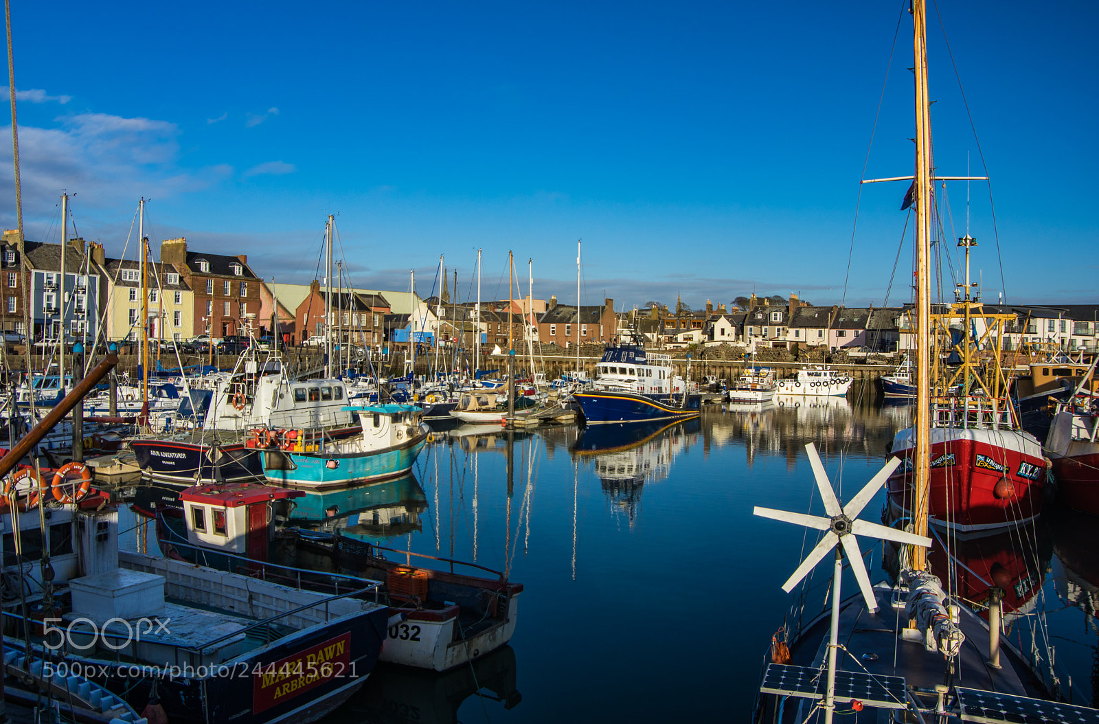 Pentax K-3 sample photo. Arbroath harbour photography
