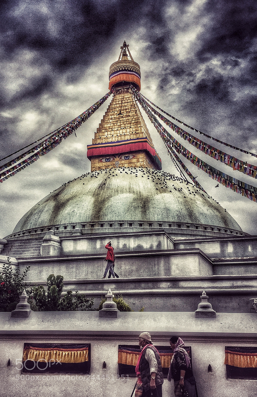 Apple iPhone 6 Plus sample photo. Boudhhanath stupa photography