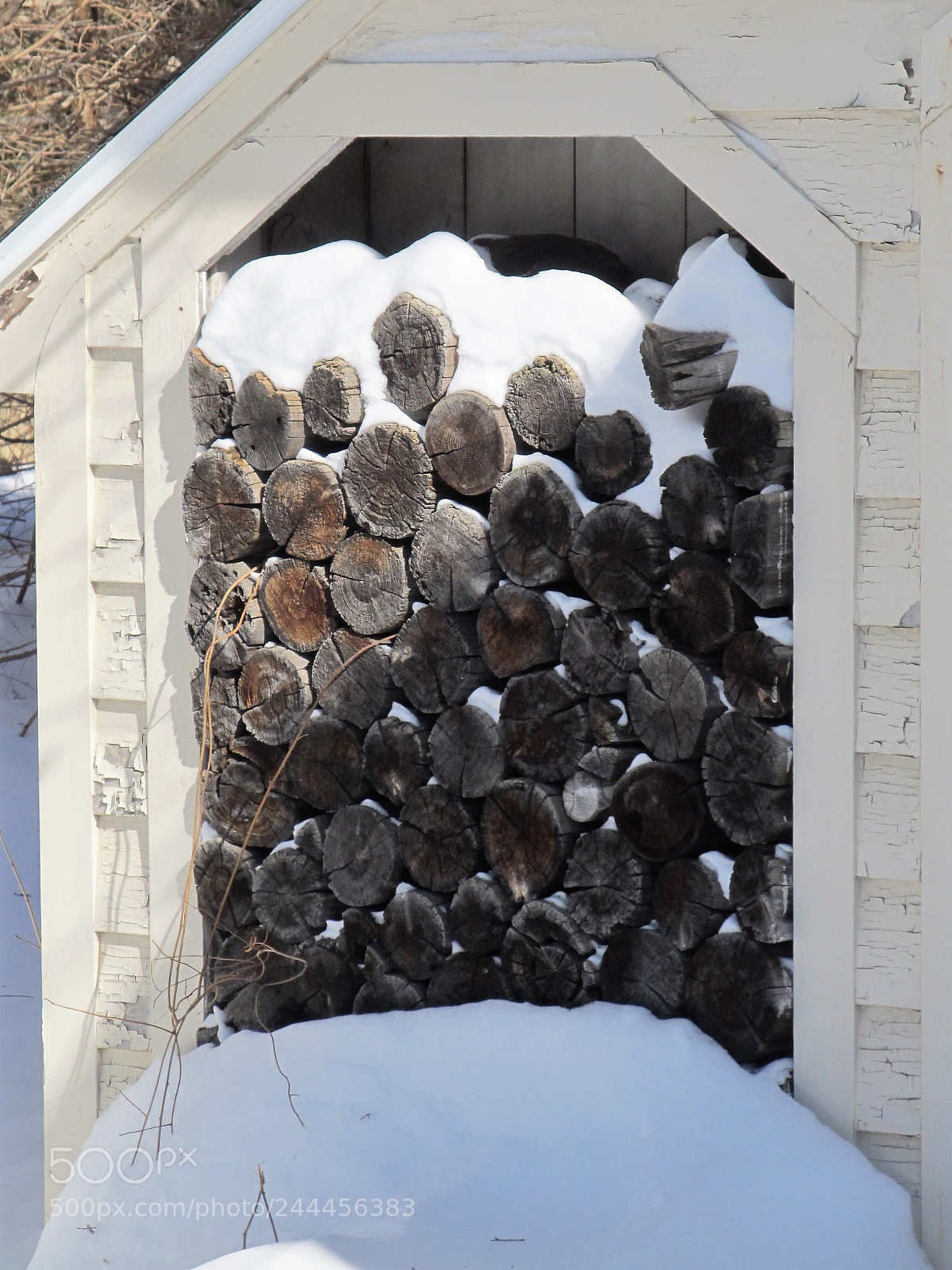 Canon PowerShot SX130 IS sample photo. Woodshed snow photography