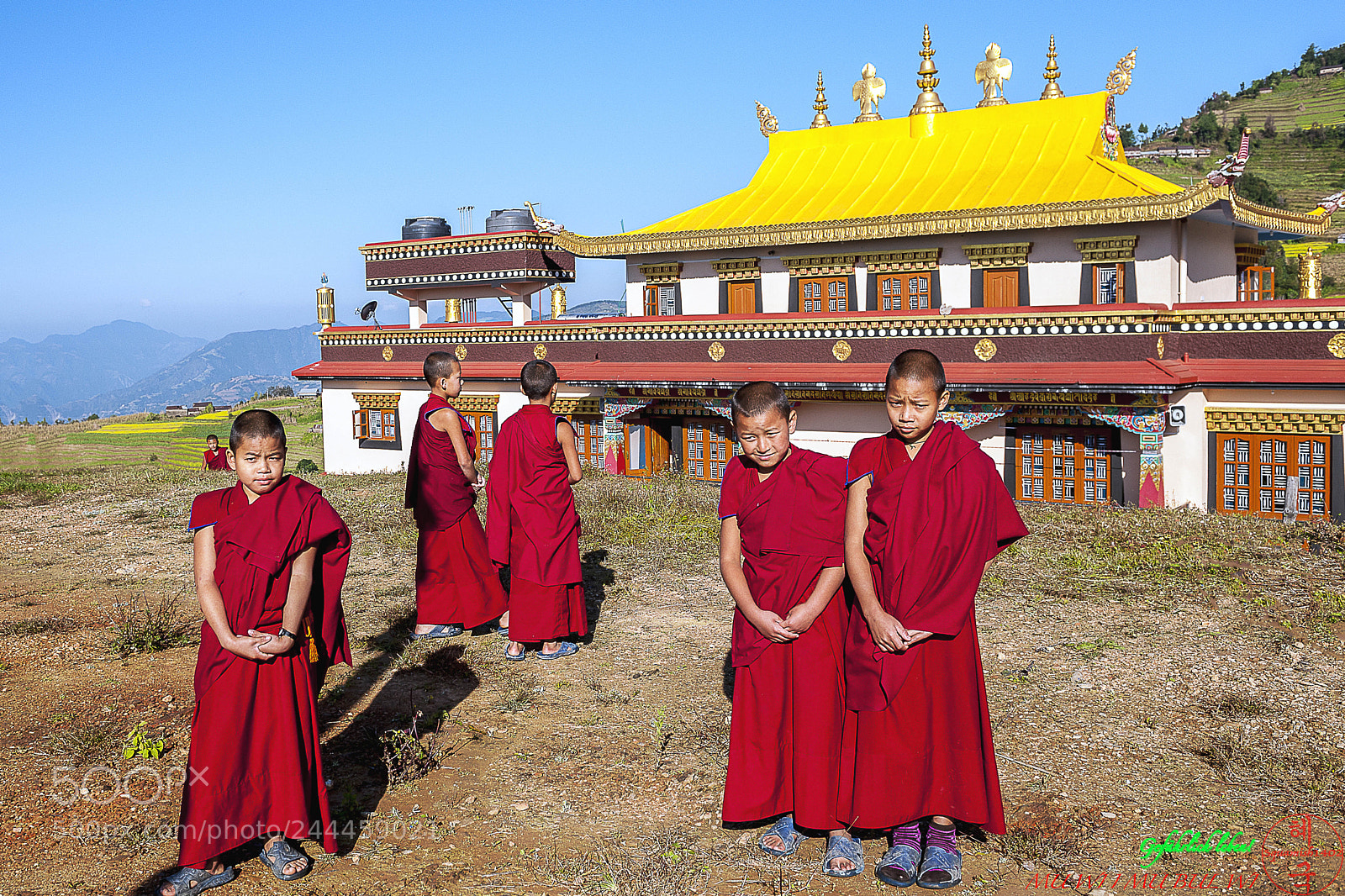 Nikon D700 sample photo. Nepal little monks photography