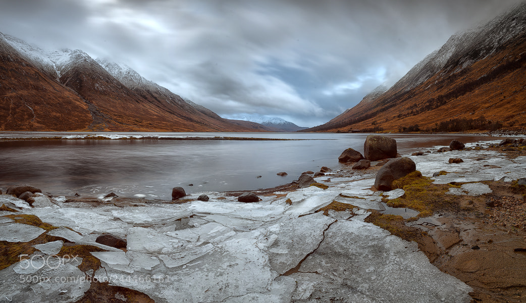 Nikon D810 sample photo. Iced loch photography