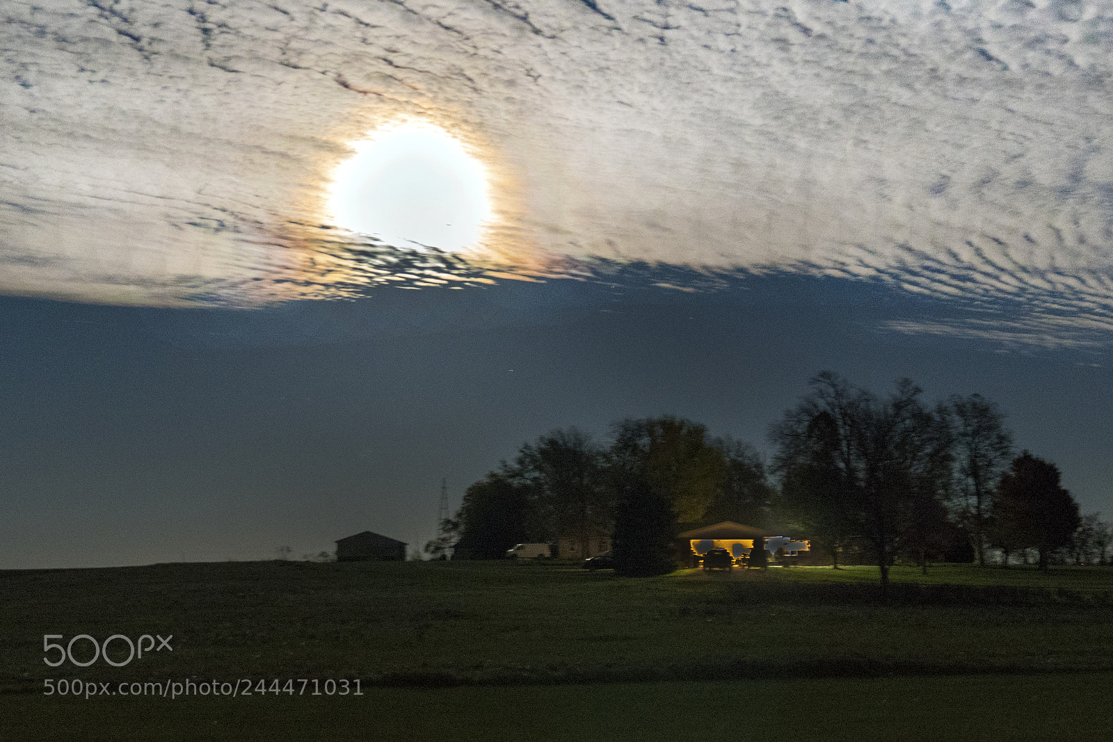 Sony a6300 sample photo. Super moon in clouds photography