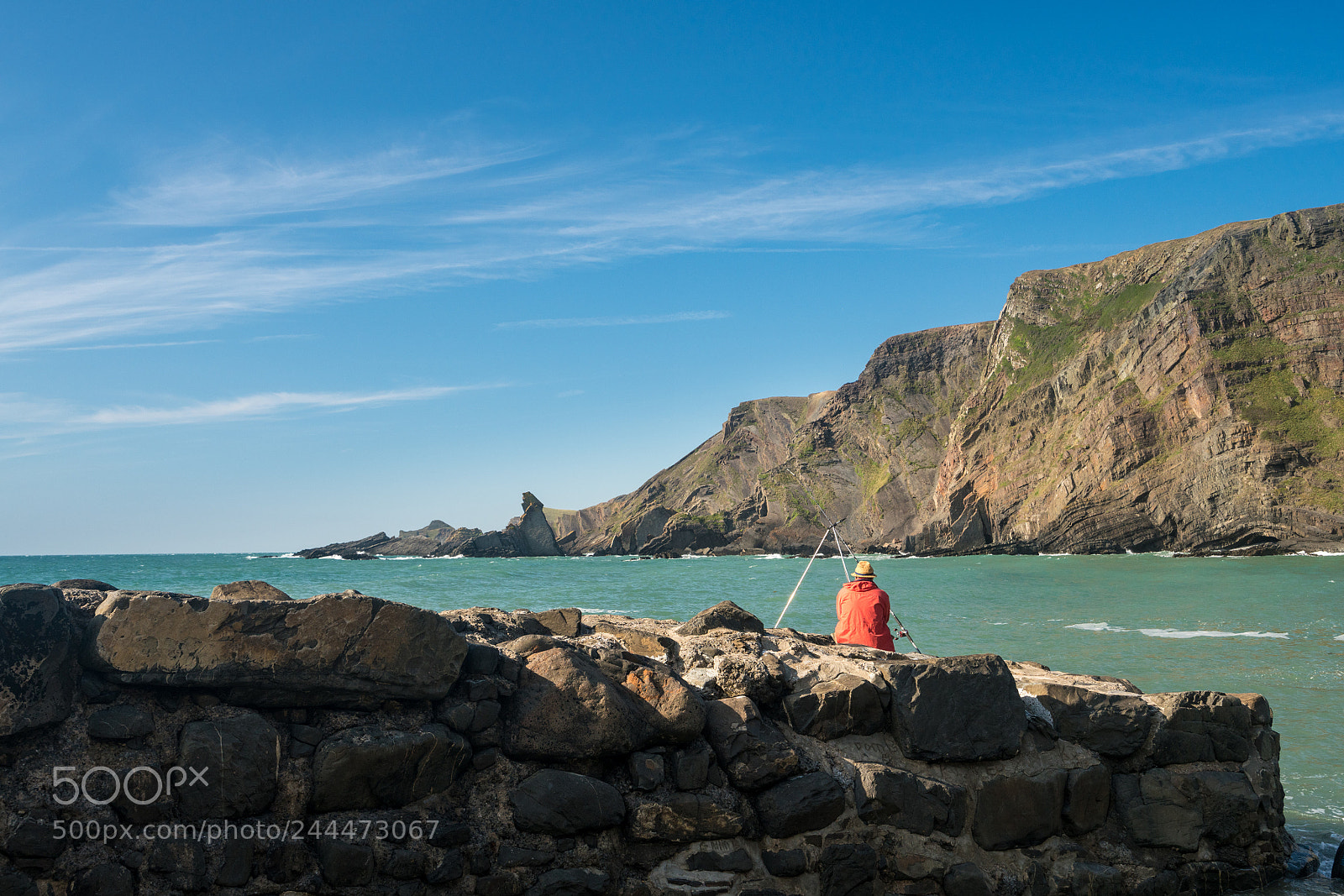 Sony a7R II sample photo. Sea angler at hartland photography