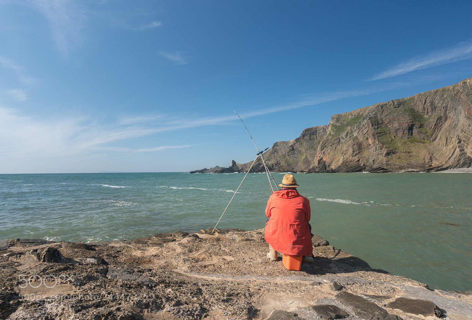 Sony a7R II sample photo. Sea angler at hartland photography