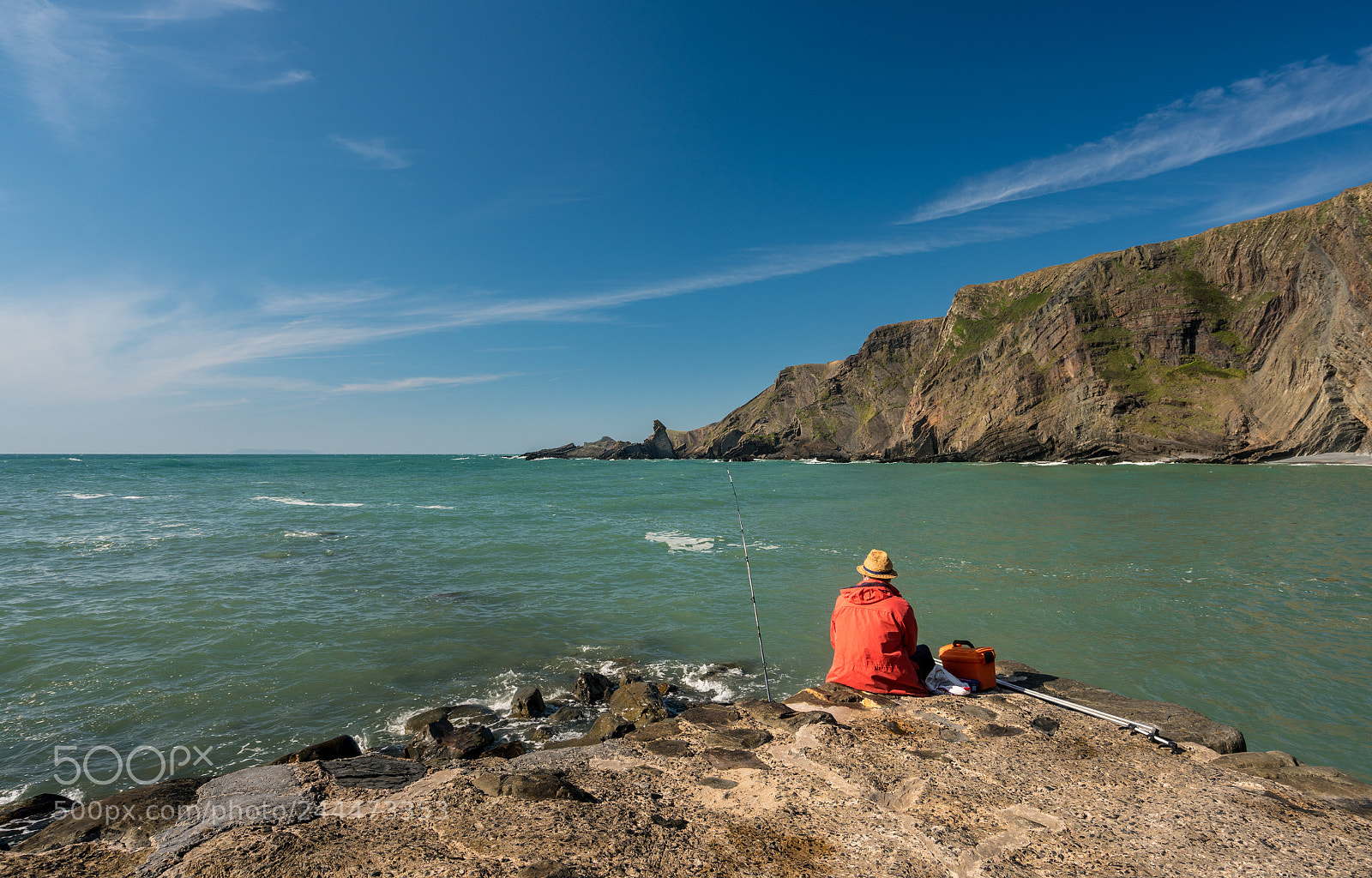 Sony a7R II sample photo. Sea angler at hartland photography