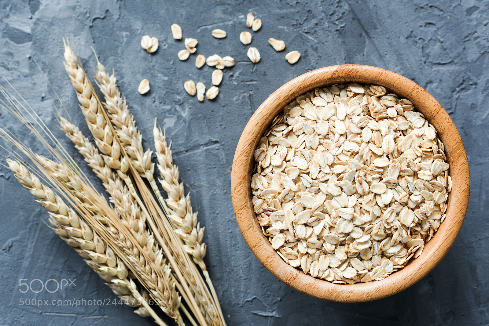 Nikon D810 sample photo. Uncooked oats in wooden photography