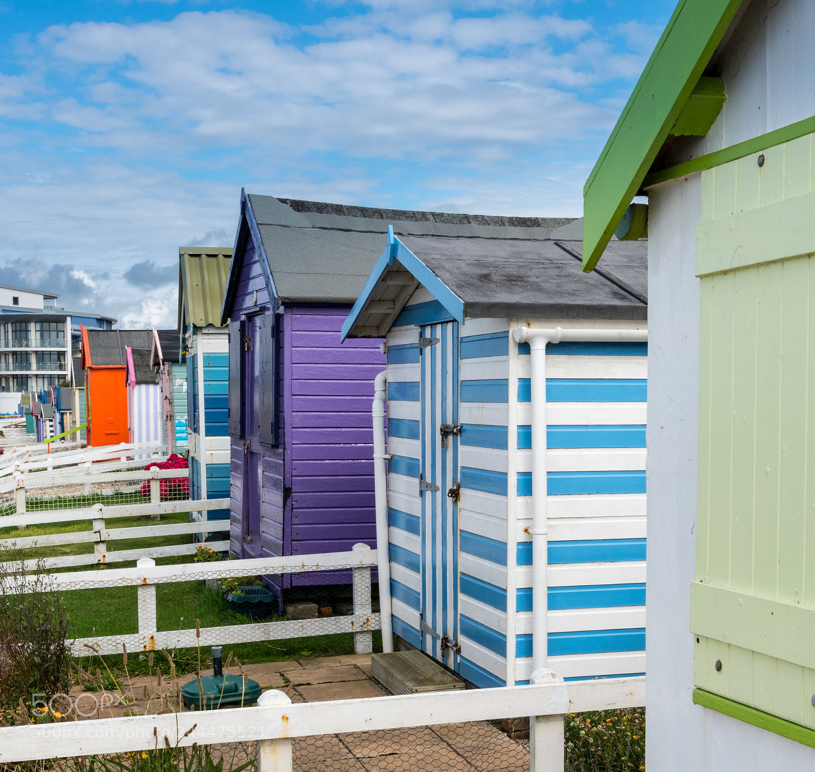 Sony a7R II sample photo. Colorful beach side huts photography