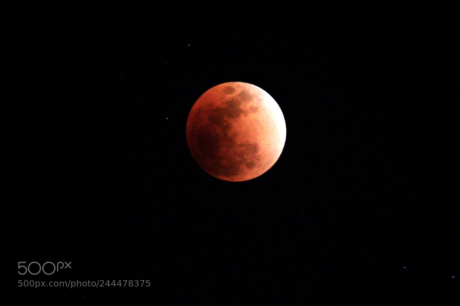 Canon EOS 7D sample photo. 月食lunar eclipse photography