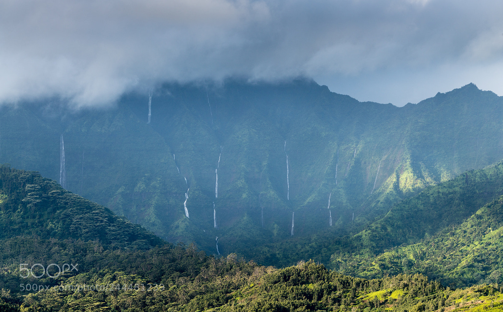 Sony a7R II sample photo. Waterfalls down mountain after photography