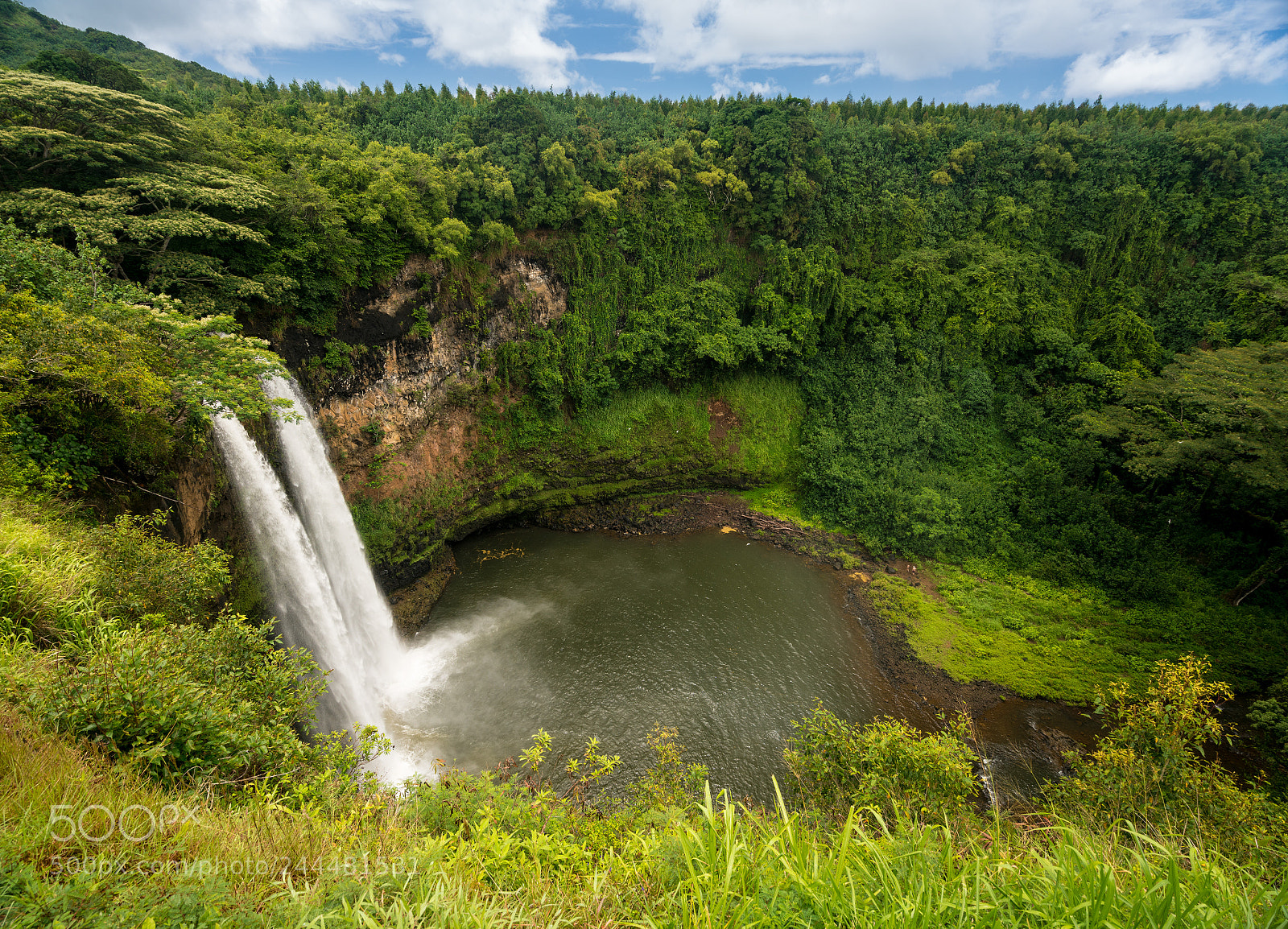 Sony a7R II sample photo. Wailua falls in hawaiian photography