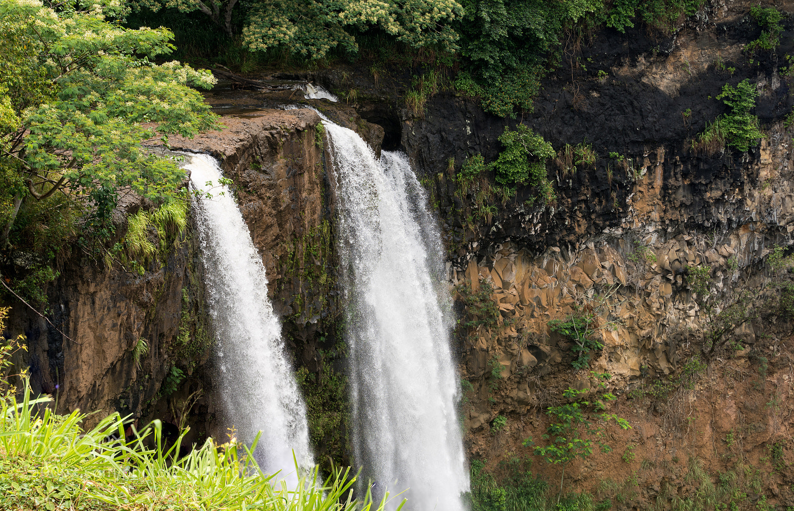 Sony a7R II sample photo. Wailua falls in hawaiian photography