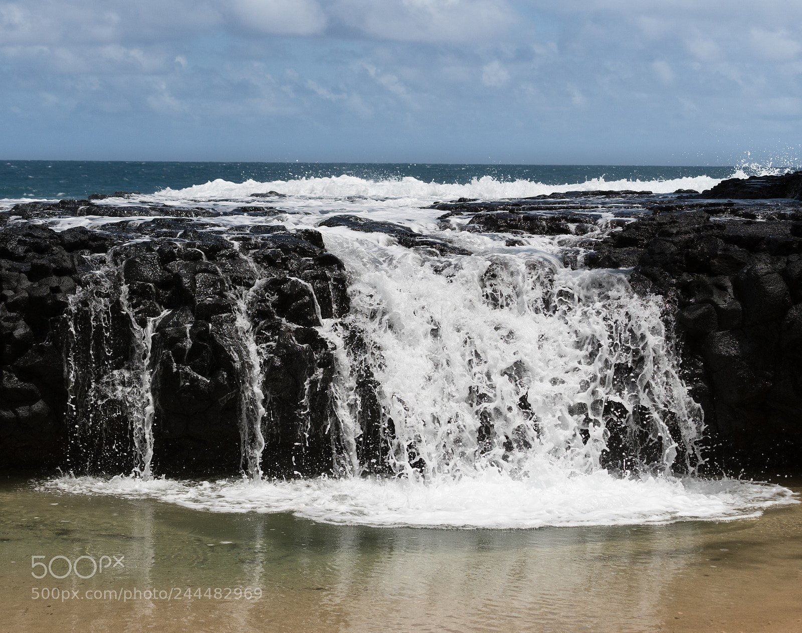 Sony a7R II sample photo. Frozen motion of ocean photography