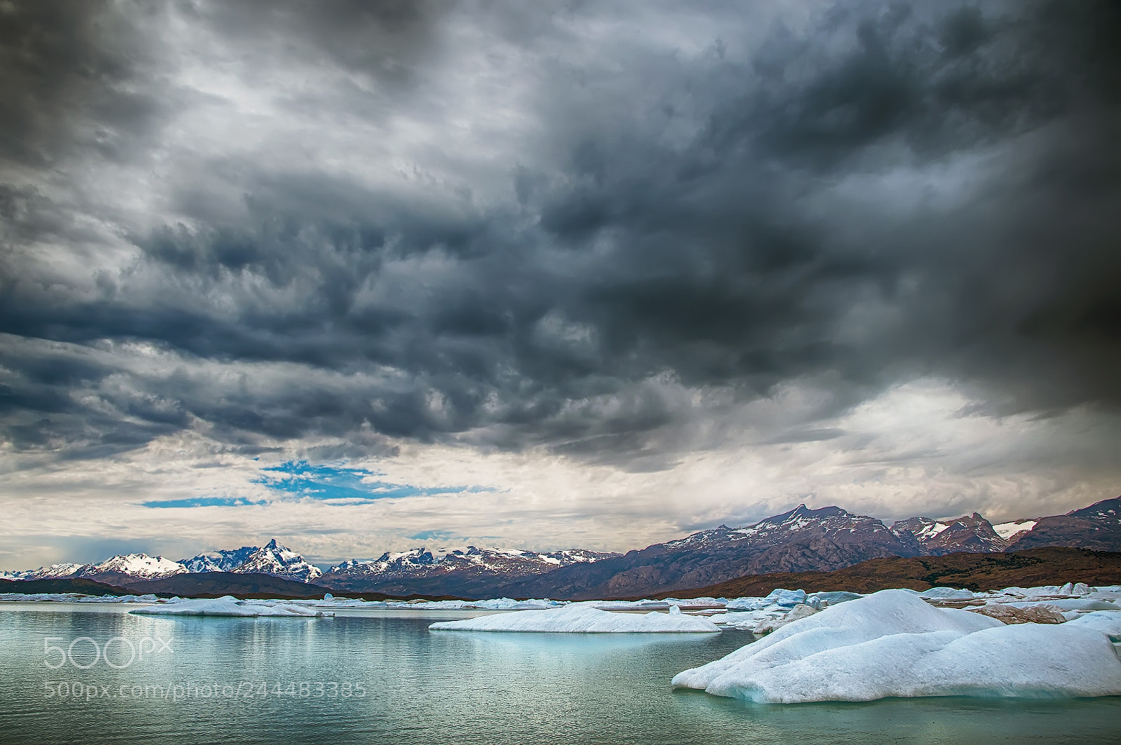 Nikon D90 sample photo. Storm over the icebergs photography