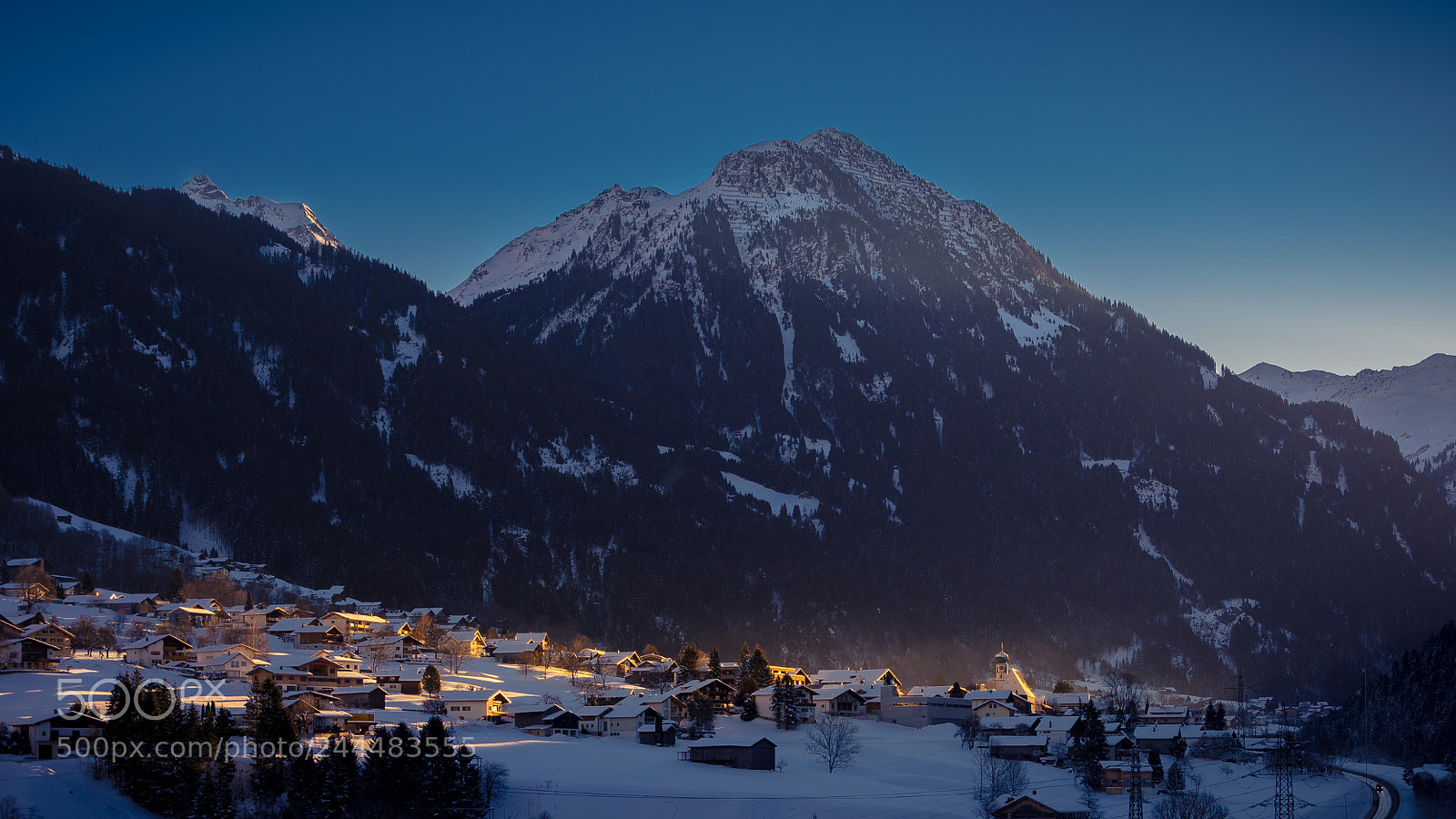 Sony a7 II sample photo. Snowy sunrise photography