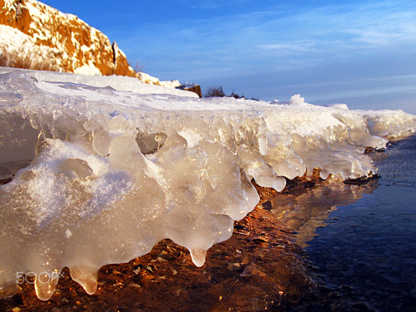Canon PowerShot A590 IS sample photo. Ice photography