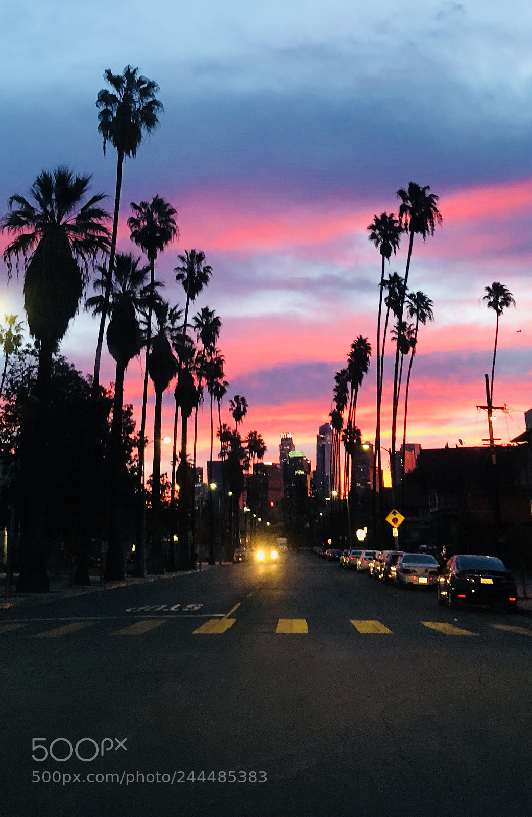 Apple iPhone X sample photo. Los angeles at dusk photography