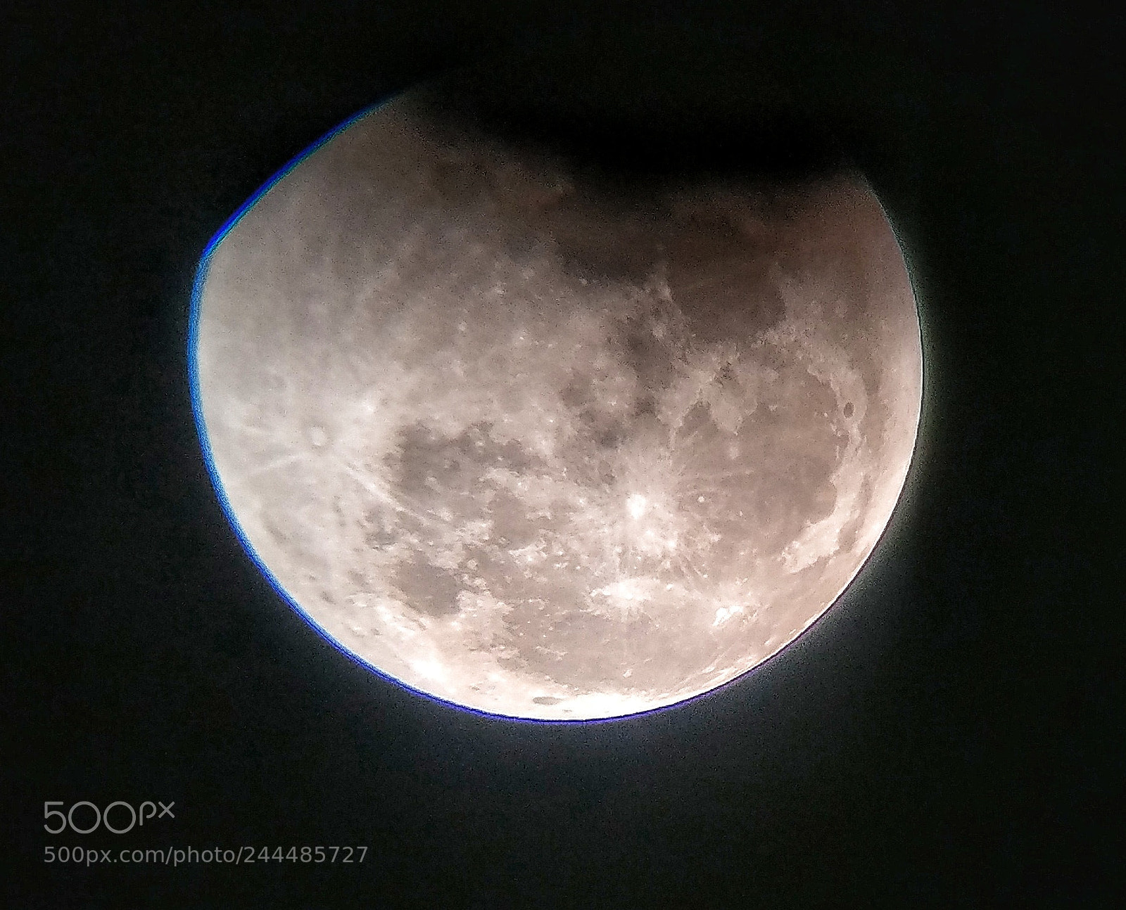 OnePlus A3003 sample photo. Lunar eclipse moon photography