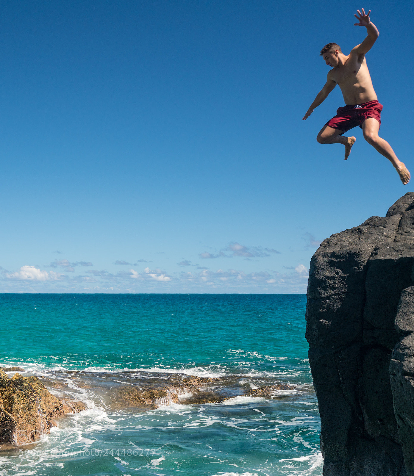Sony a7R II sample photo. Fit young man jumps photography