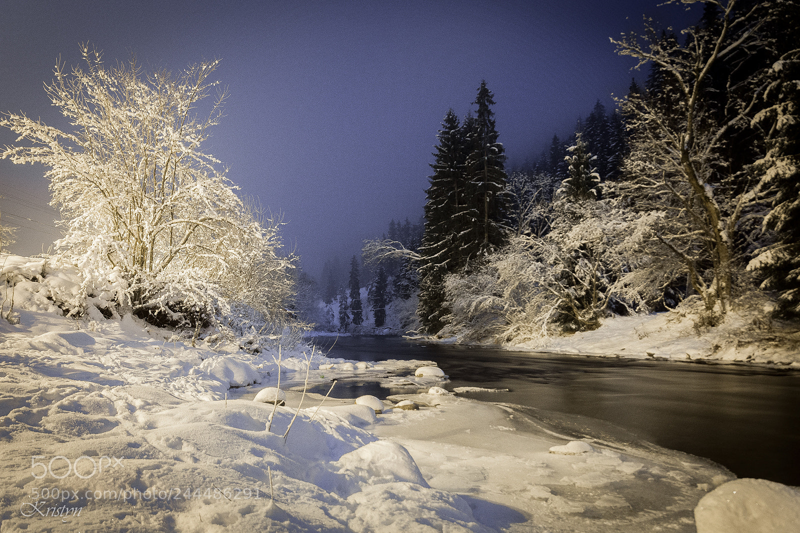 Nikon D7200 sample photo. Frozen night photography
