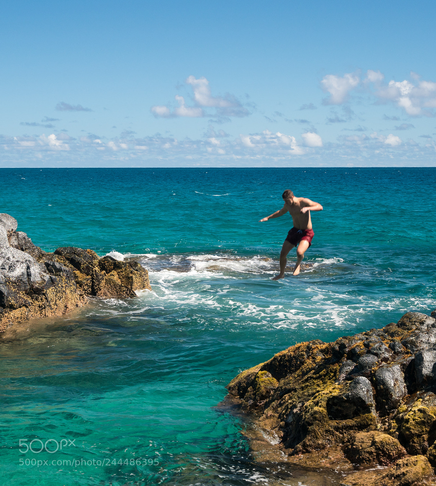 Sony a7R II sample photo. Fit young man jumps photography