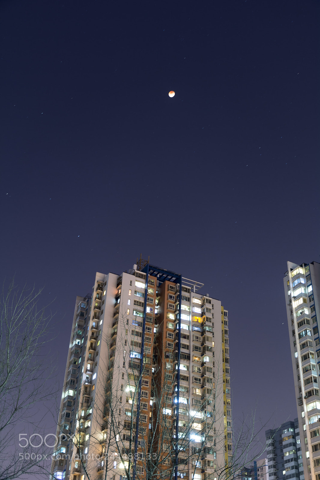 Nikon D7100 sample photo. Total lunar eclipse photography