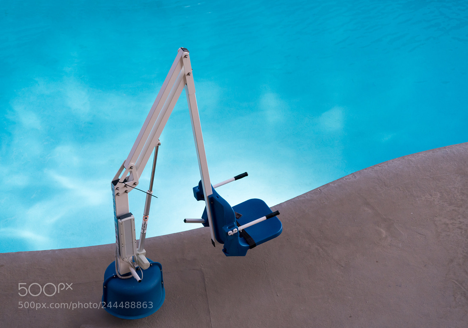 Sony a7R II sample photo. Disabled person poolside lift photography