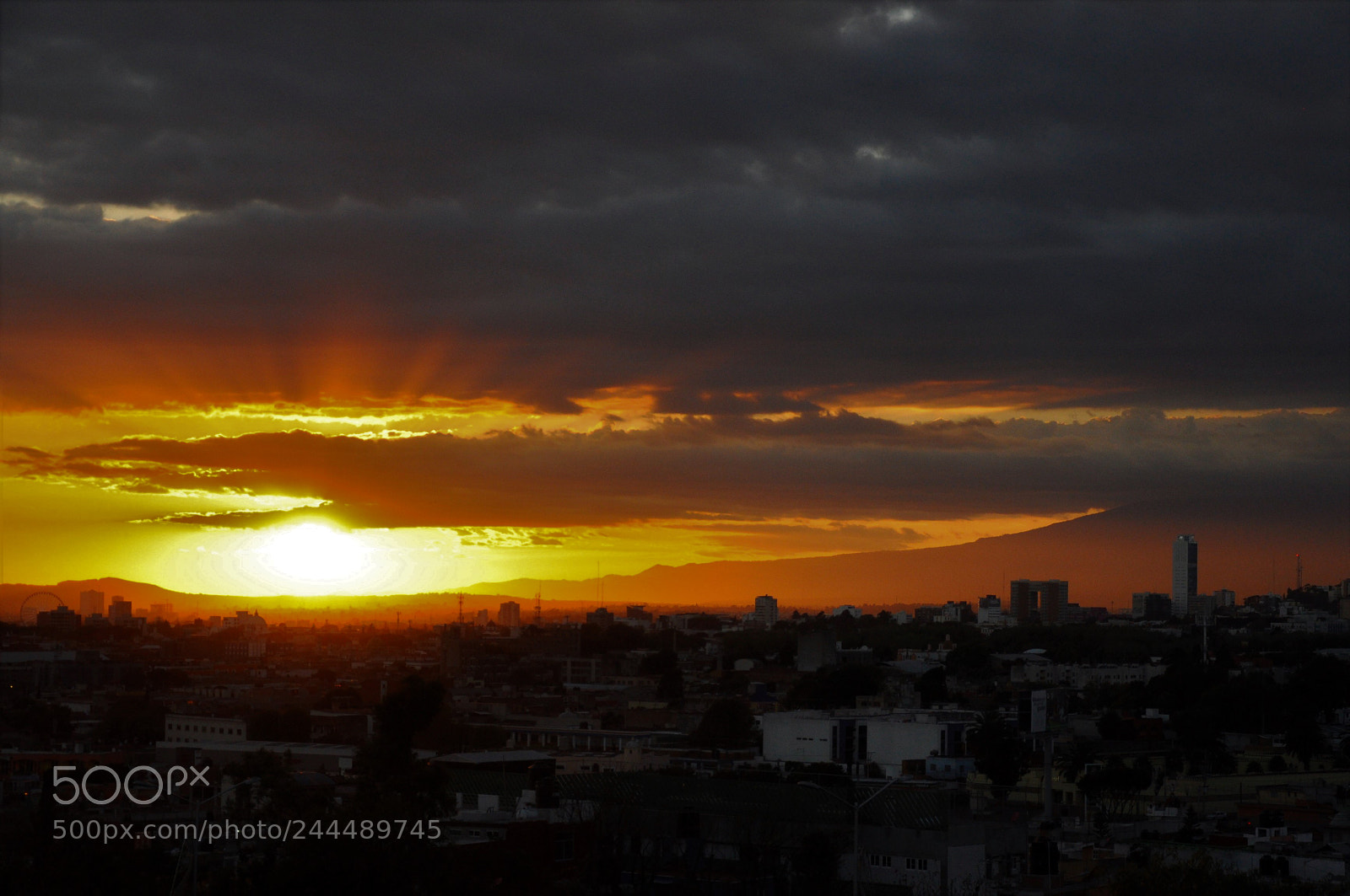 Nikon D90 sample photo. Sunset over puebla photography