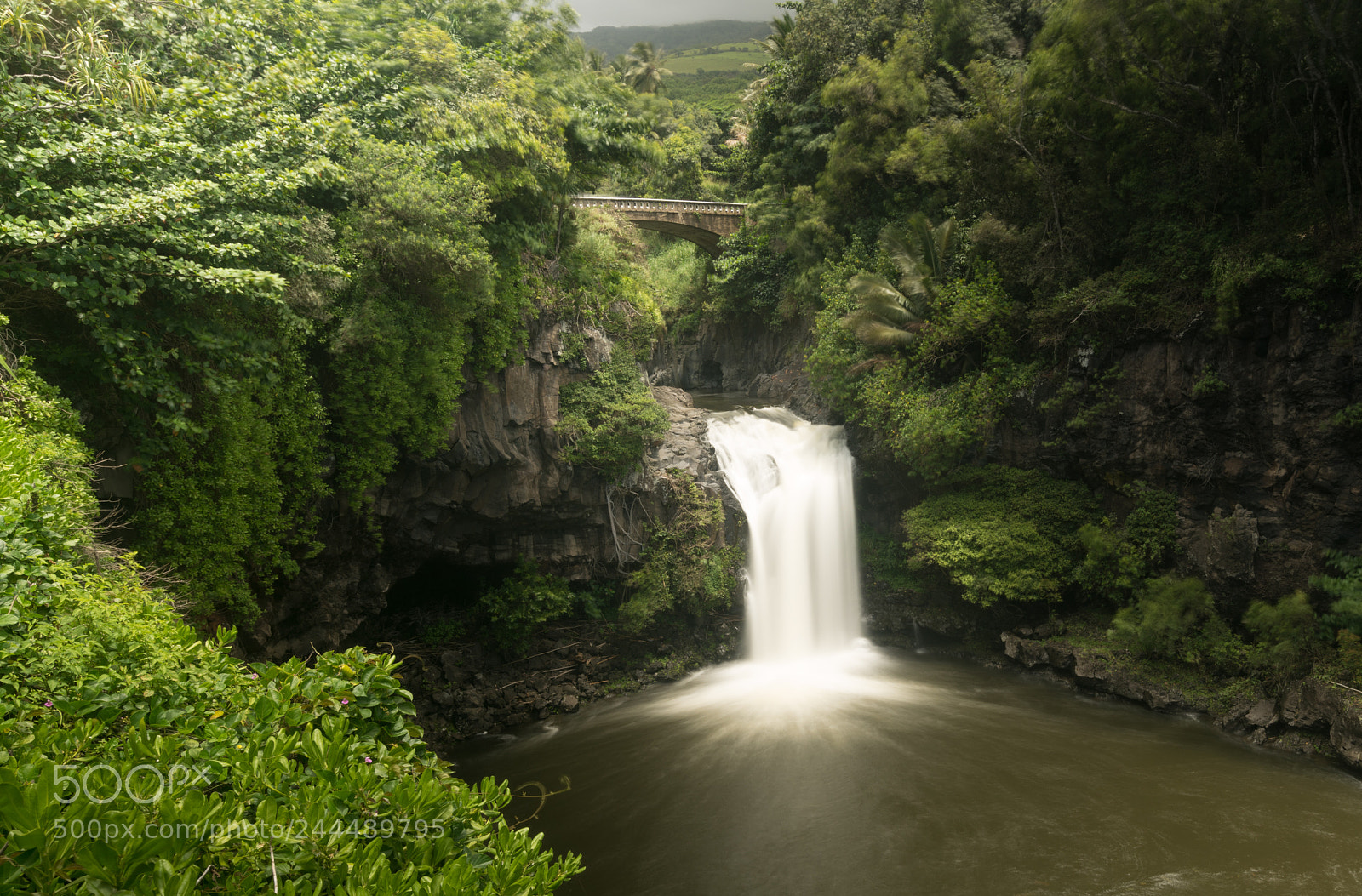 Sony a7R II sample photo. Waterfall under road bridge photography