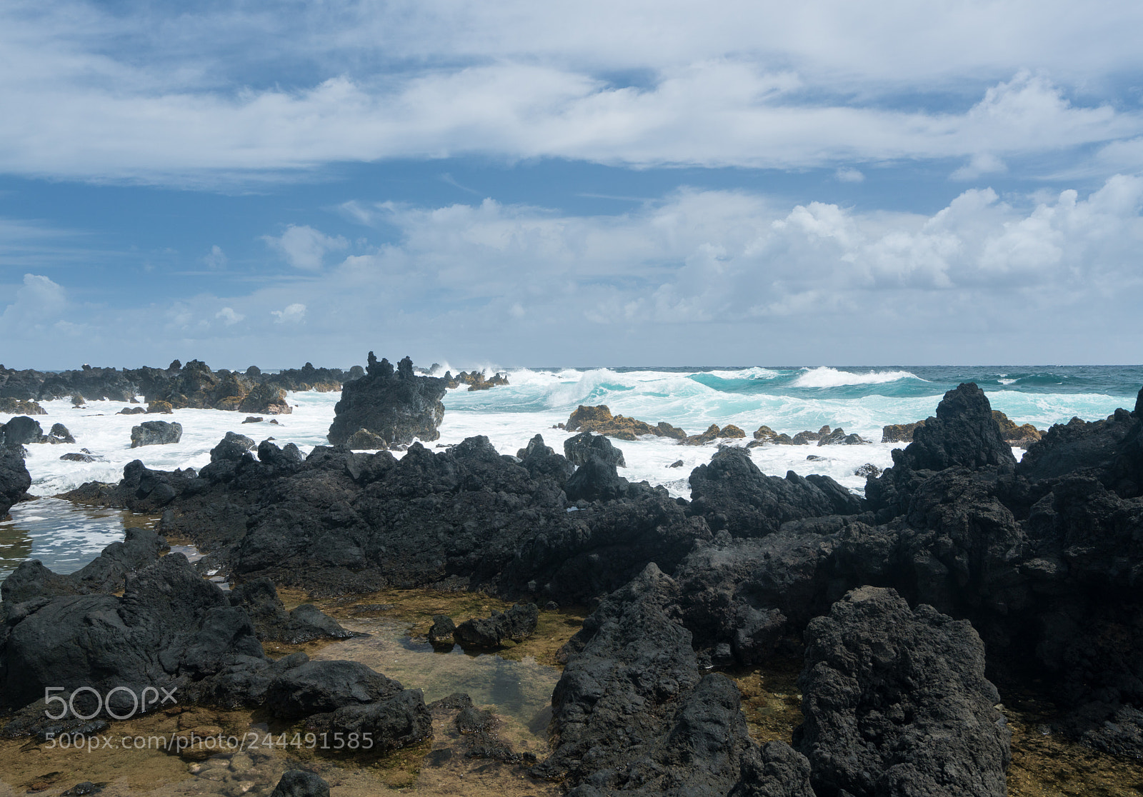Sony a7R II sample photo. Pacific ocean breaks against photography