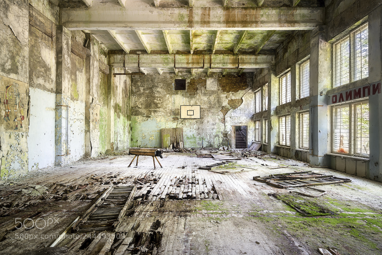 Sony a7R II sample photo. Abandoned gym. photography
