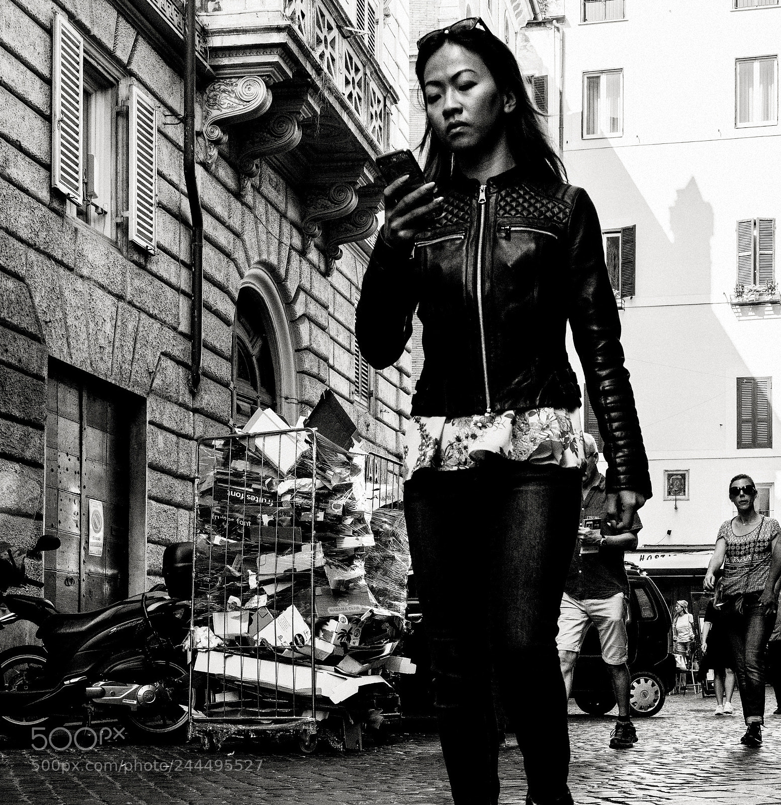 Sony a6500 sample photo. Woman walking with smart photography
