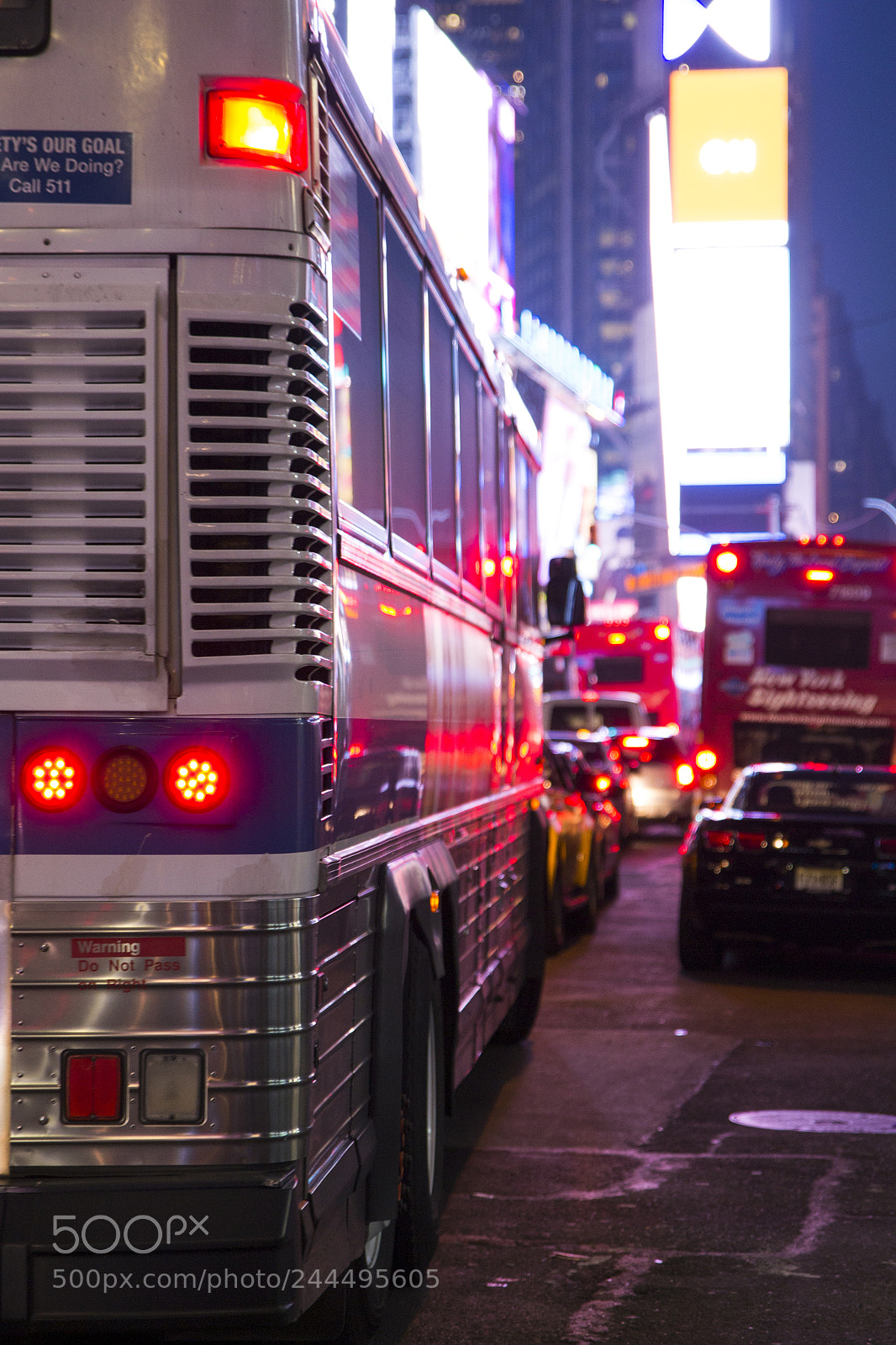 Nikon D3100 sample photo. Bus - times square photography