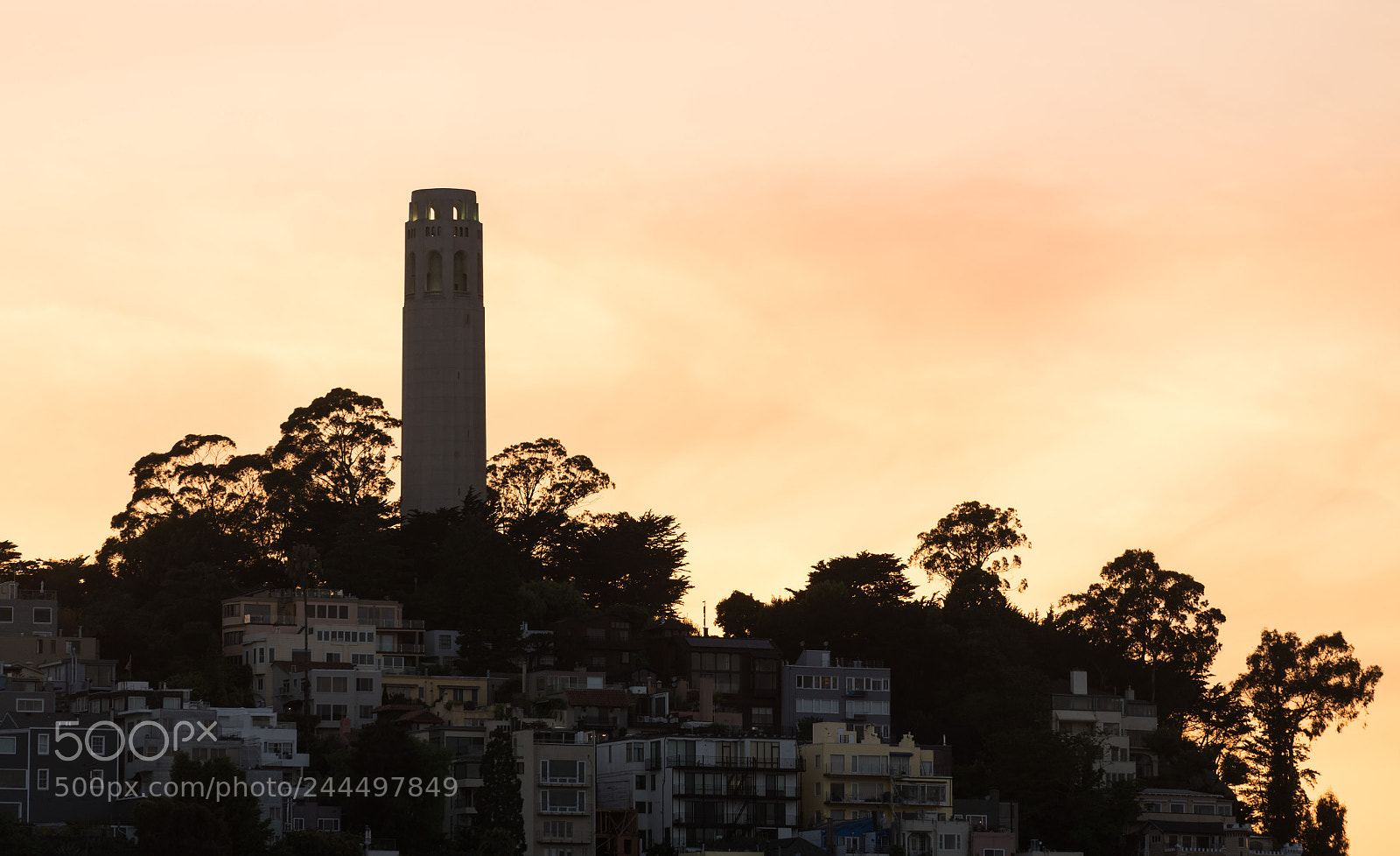 Sony a7R II sample photo. Coit tower at sunset photography