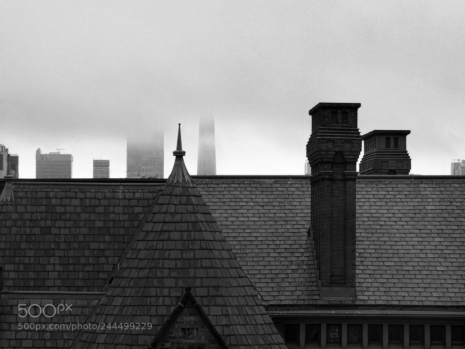 Olympus OM-D E-M5 sample photo. Foggy with 2 chimneys photography