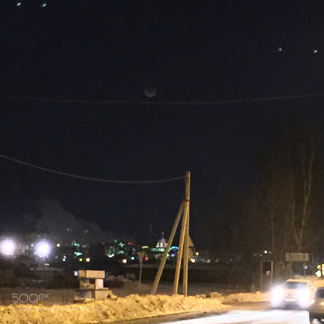 Apple iPhone 6 sample photo. Лунное затмение (кровавая луна) photography