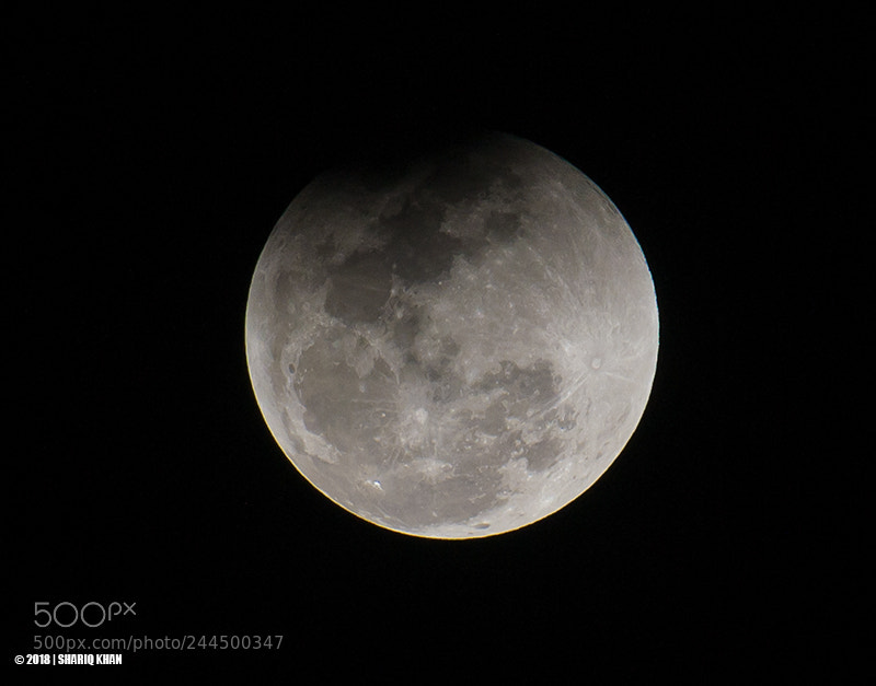 Nikon D3100 sample photo. Lunar eclipse 2018 photography