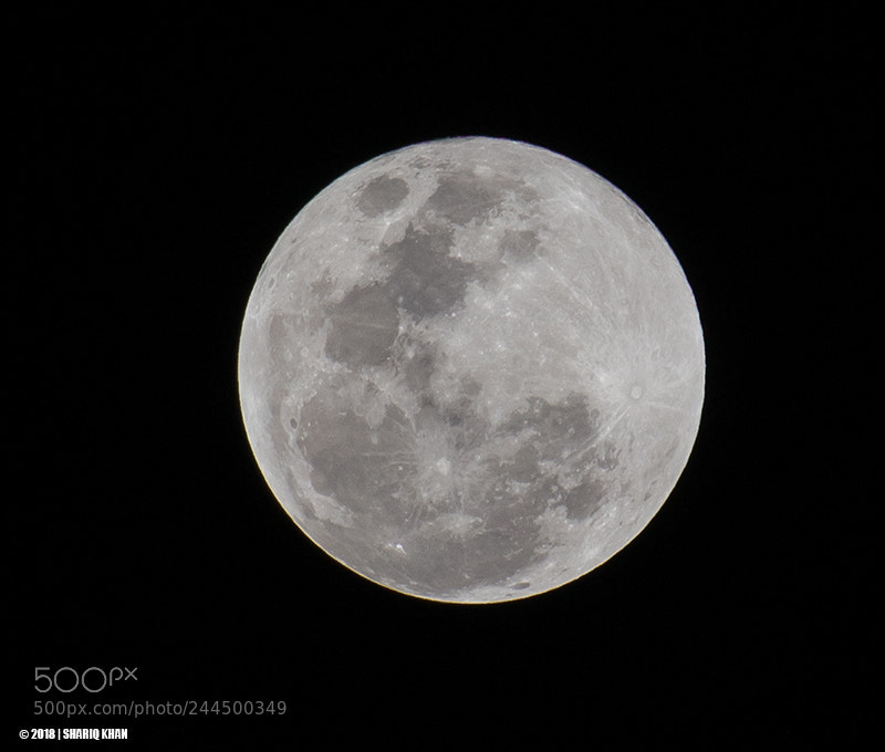 Nikon D3100 sample photo. Full moon after eclipse photography
